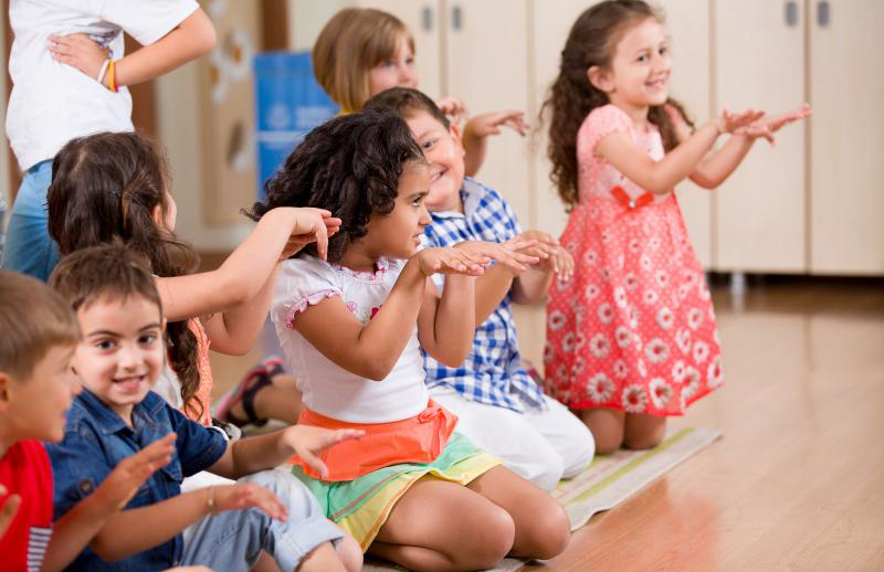group of kids at daycare